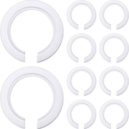10-pack E27 till E14 plastlampskärmsringadapter, lampskärmsringreducerare för montering av Edison-skruvlampskärmar till bajonettbasuttag