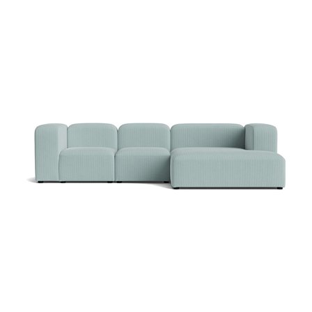 Milo chaiselong sofa, højrevendt | 300cm - Lincoln Pastel Blå - 300x170x72 - Sofa, chaiselong