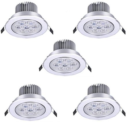 5-pack 7 W LED-spotlight Taklampa Inbyggd Downlight Dekoration