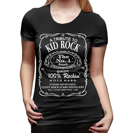 Kid Rock 'crossed Guns' Skjorta Dam Kortärmad Crew Neck T-shirts Topsadult, S-3xl