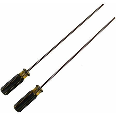 300mm ekstra lang Phillips-hoved og flad skruetrækker, slids og Phillips skruetrækker, 2-pak magnetisk skruetrækker til symaskine bilrepa