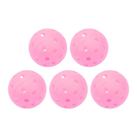 5-pak Selvlysende 74 mm 40-hullers udendørs pink pickleball-bolde