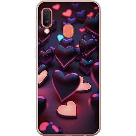 Kompatibelt Mobilskal till Samsung Samsung Galaxy A20e Midnattshjärtan