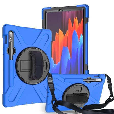 Galaxy Tab S8 / Tab S7 Skal 360° Hybrid Kickstand Med Strap
