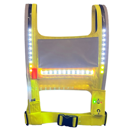 4Light NOVA Worker Short White Varselsele med LED-belysning, one size, Klær