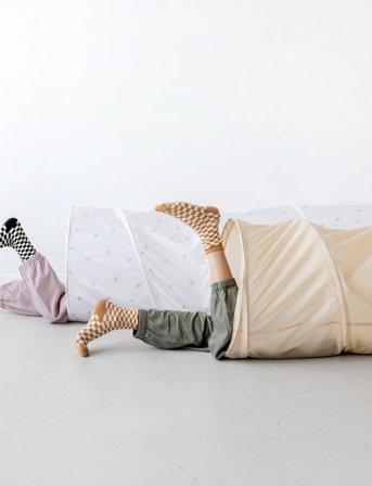 3 Sprouts 3 Sprouts Play Tunnel, Blueberry/Ivory - White - ONE SIZE