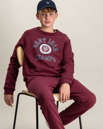 GANT GANT 1949 RAGLAN C-NECK Rød Genser Gutt - Kids Brand Store