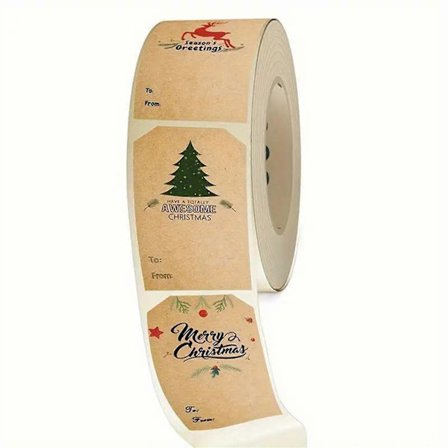 300 stk./rulle Selvklæbende Julemærker til Gaver Perfekt til Gavehåndværk Dekoration til Julegaver