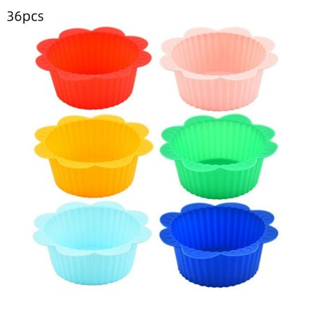 36 stk. silikone muffinsforme med flapper, cupcakeforme til bagning