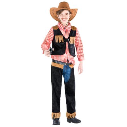 Tectake Maskeraddräkt För Barn Cowboy Jimmy Black 152 (12-14y)