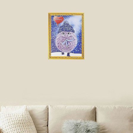 Ugler Mønster Fargerik 3D DIY Diamantmaleri Korssting