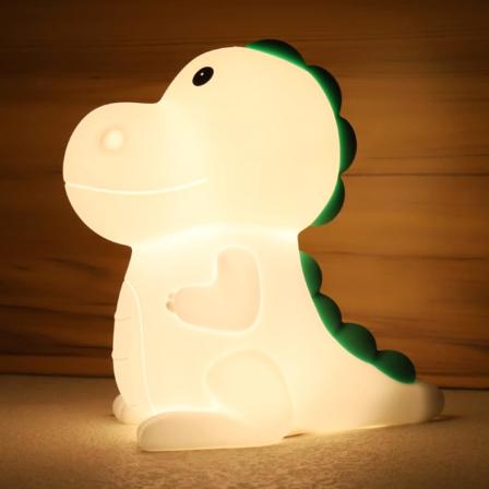 Dinosaur nattlys for barn, 7 farger og berøring, USB-oppladbar LED-lampe, nattlys for barn, dekorasjonslampe for barnerom, bursdagsgave