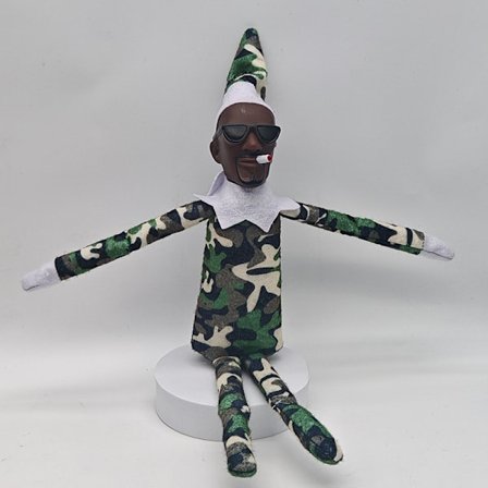 Elf Dukke Bokhyll Ornament Juledekorasjoner Påskedukke Svart Dukke_Spesielle Gaver