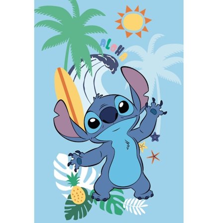 Disney Lilo och Stitch sommar fleecefilt 100x150 cm