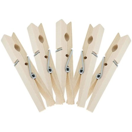 100-pack stora 7,2 cm klädnypor i trä för kläder, foton, hantverk