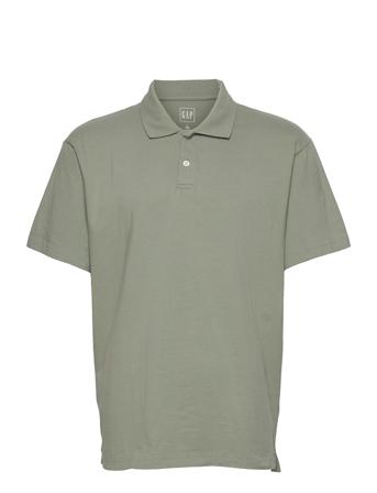 100% Organic Cotton Polo Shirt Polos Short-sleeved Grøn GAP