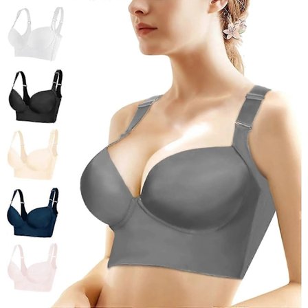 Push Up BH för Kvinnor, Fulltäckande BH med Bygel, Döljer Ryggfett Djup Kup BH, Utslätande T-shirt BH, Skulpterande Lyft BH - Perfekt