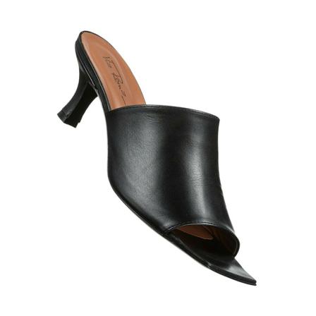 Via Roma 15, Mules made of leather Czarny, Kobieta, Rozmiar: 37 EU