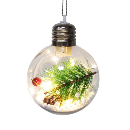 Jul Delikat Transparent Kulornament Plastkula Set De