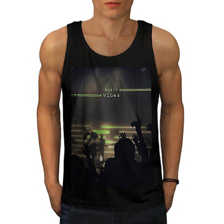 Music Vibes Concert Men Blacktank Top