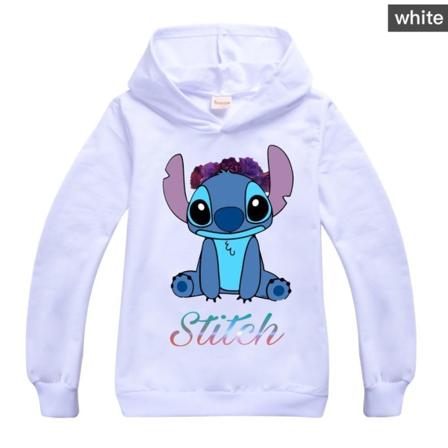 Barn Lilo Stitch Hoodies Tröja med print White 170cm