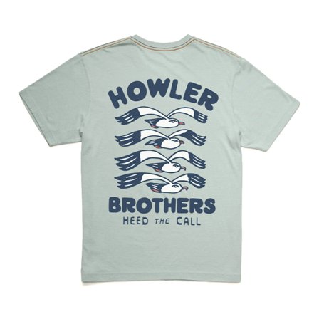 Howler Bro's Cotton T-Shirt Flocka Seagulls Puritan Grey - XXL