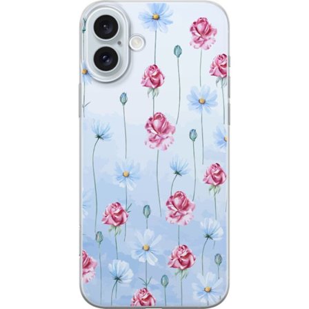 Kompatibel Mobilcover til Apple iPhone 16 Plus Petal Reverie Sky Blue