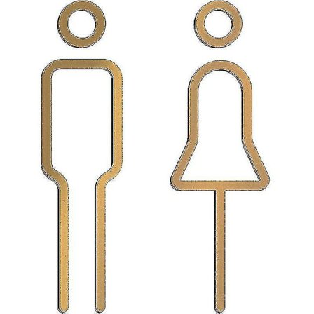 Metallveggplate for toalett, mann og kvinne, toalett-dørplate, vaskerom-etikett, WC-skilt, Ty-yuhao