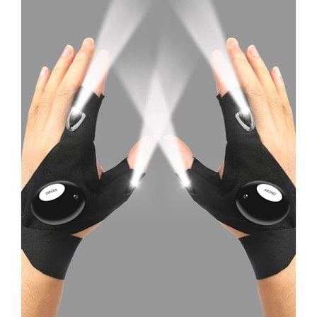 LED-taskulamppihanskat, lahjat miehille, isälle, poikaystävälle, hieno vekotin kädet vapaana valaistukseen leirintäretkille, kalastukseen, korjauksiin