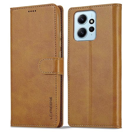 LC.IMEEKE Xiaomi Redmi Note 12 4G Fodral Läder Brun