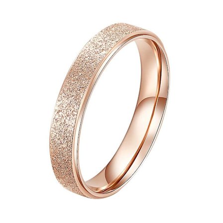 Glitter Matt Smalt Band Titanstål Finger Ring Bröllop Smycken Present