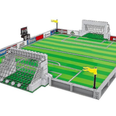 Ausini Football Field Building Block Toy Boy Mini Figure Football Player Builder City