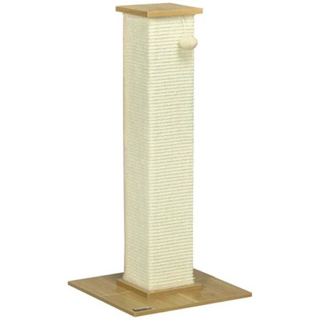 Rootz Kradsestolpe - Med Legetøj - Beige + Naturlig - 38 cm x 38 cm x 80 cm