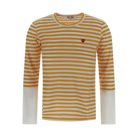 Comme Des Garçons Play - Långärmade Toppar - Orange - Dam - Storlek: S, Dam, Storlek: S