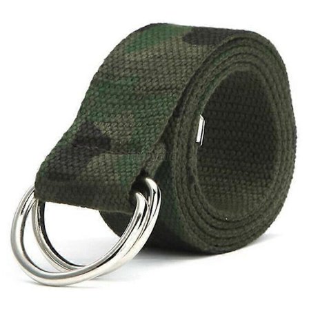 Canvasbälten med D-ring för män och kvinnor, vävband, midjebälte [DB]