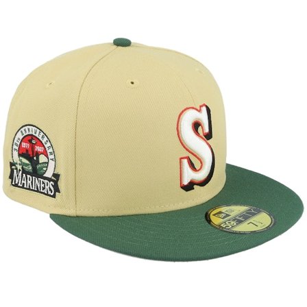 New Era - MLB Black fitted Czapka Z Daszkiem - Seattle Mariners Mighty Mega 59FIFTY 30th Anniversary Stone/Green/Greyfitted @ Hatstore