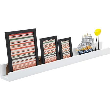 Rootz Flydende hylde - Væghylde - Hvid vægstativ - MDF af høj kvalitet - Pladsbesparende - 100 cm x 11 cm x 9/5 cm