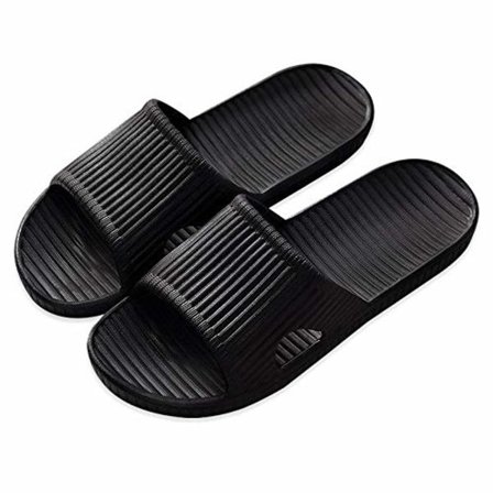 Dusjslipper, for kvinner innendørs bruk, sklisikker (svart) (8/9 UK)