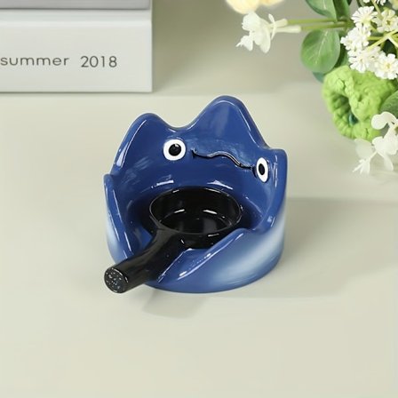 1 st Gotisk Söt Spöklik Ansikte Keramisk Ljusstake - Leende & Rynkande Ansikte Keramik Ljusstake för Halloween, Födelsedagsfest Dekor