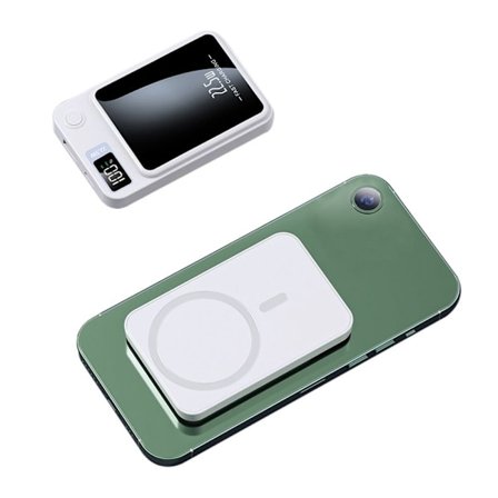 Trådløs Powerbank Ekstern Ekstrabatteripakke HVIT