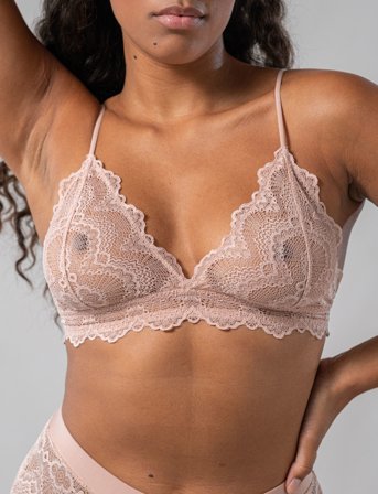 Understatement Underwear Naked Lace Bralette - Pink - M