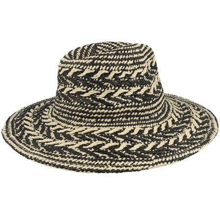 Barts - Beige straw Hat - Hibiscus Hat Black/Beige Straw Hat @ Hatstore