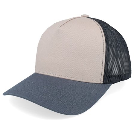 Equip - Grå trucker Keps - Blank Light Grey/Black/Charcoal A-frame Trucker @ Hatstore