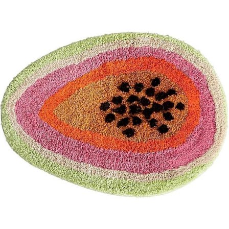 Passion Fruit-formad Matta Frukter Badmatta Area Matta Halksäker Badrumsmatta för Sovrum Badrum Kök Cartoon Area Matta