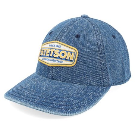 Stetson - Blå unconstructed Keps - Baseball Paisley Festival Denim Blue Dad Cap @ Hatstore