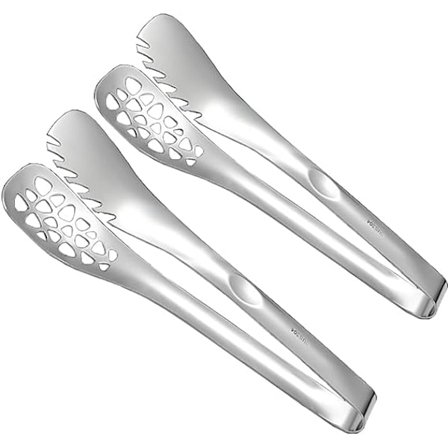 Køkken Tang, Rustfrit Stål Tang, 12'' Tang til Kok, BBQ, Madgrill, Salat, Stegning, Servering, Buffet Tang, Universal Tang (2)