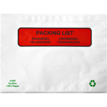 Packsedelskuvert EcoDoc C5 med tryck