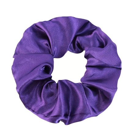 Hårbånd - Scrunchie - Sateng - 9cm - Lila Lila