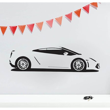 Sportbil väggklistermärke 100 cm