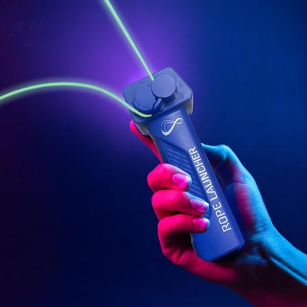 LoopLasso Rope Launcher ZipString Kämmennellä Säädettävä Nopeus Hämärässä Hohtavat Köysilelut